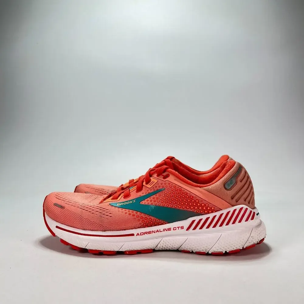 Brooks Adrenaline GTS 22 Orange White Running Shoes 1203531B680 Women's Size7.5